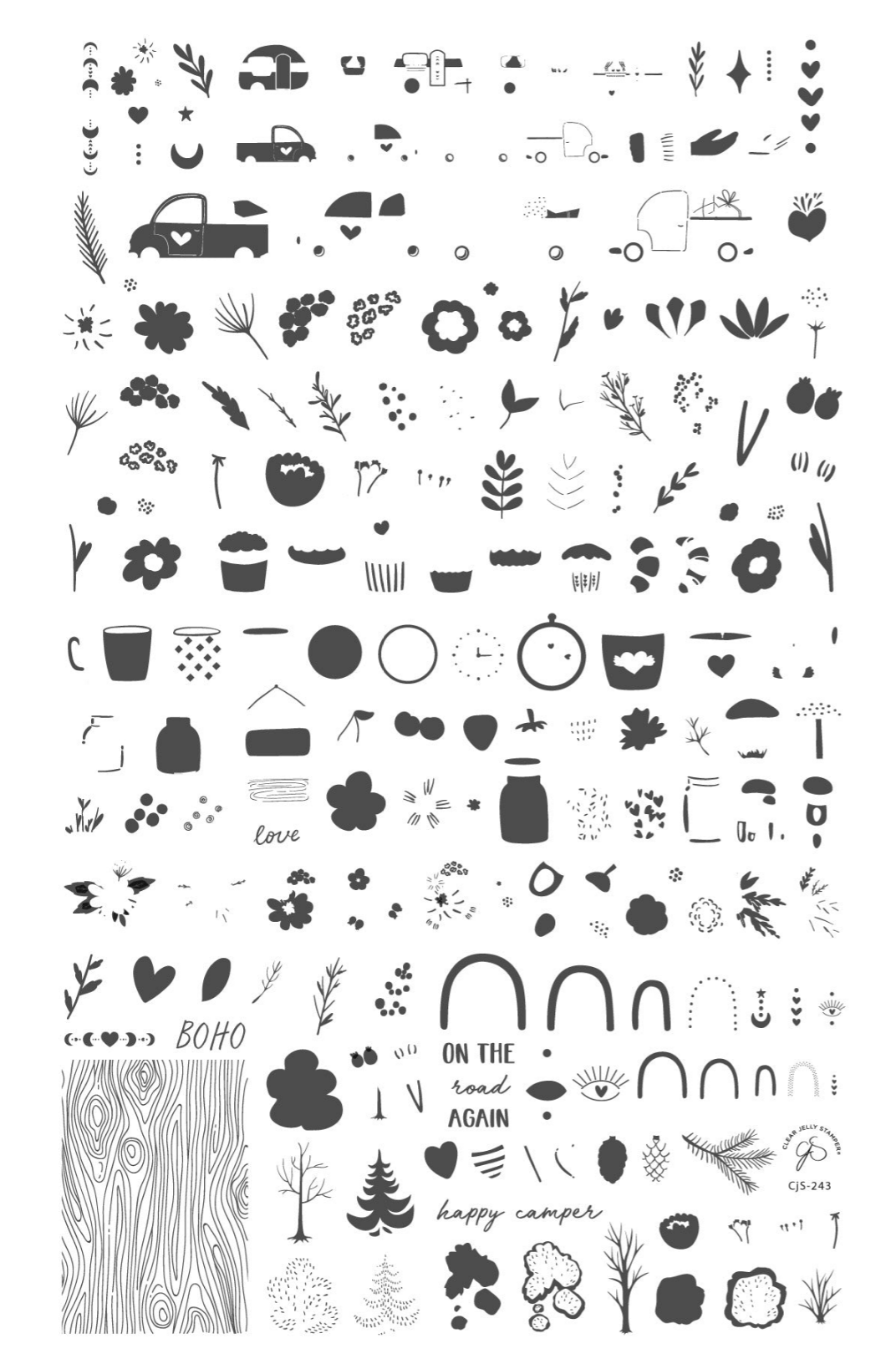 On The Road Again (CJS-243) - Clear Jelly Stamping Plate Secondary image