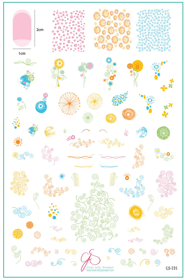 Feeling Vine (CjS-235) -  Clear Jelly Stamping Plate