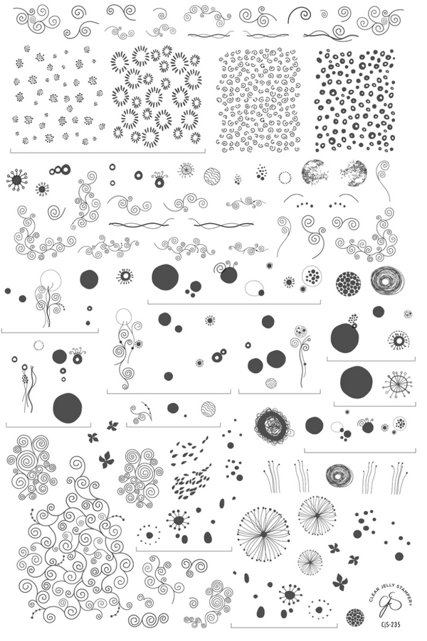 Feeling Vine (CjS-235) -  Clear Jelly Stamping Plate