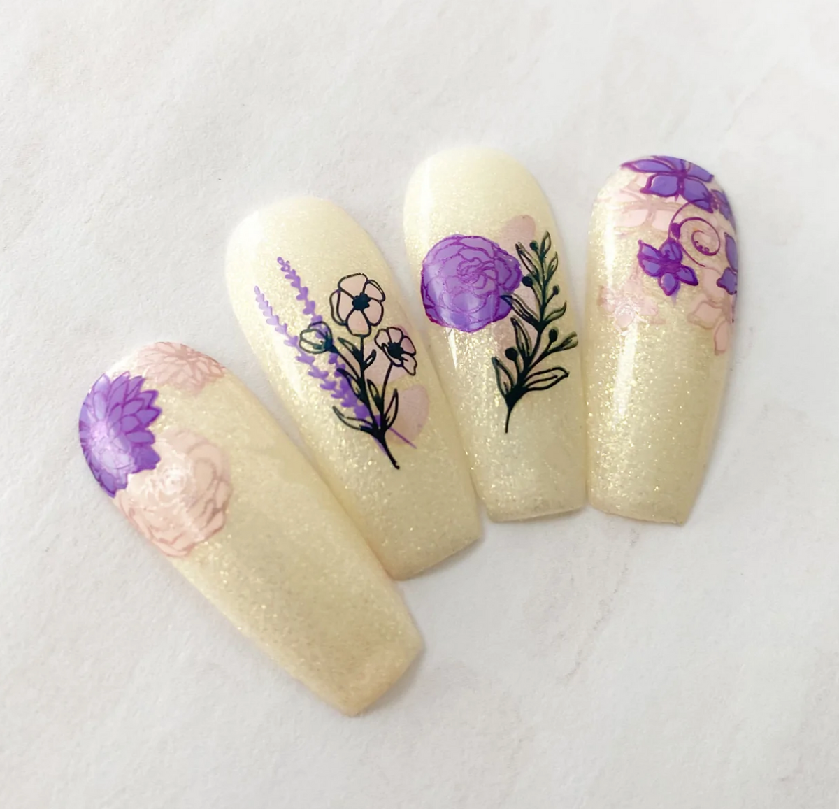 Field of Flowers (CjS-237) -  Clear Jelly Stamping Plate