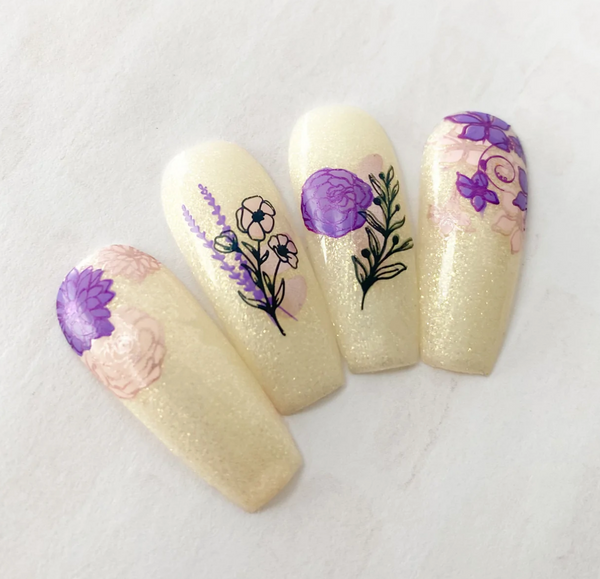 Field of Flowers (CjS-237) -  Clear Jelly Stamping Plate