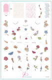 Floral Tassel (CjS-240) -  Clear Jelly Stamping Plate