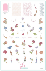 Floral Tassel (CjS-240) -  Clear Jelly Stamping Plate