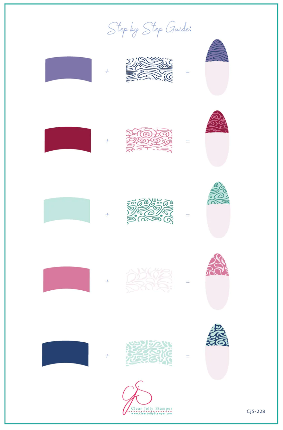 French Textile - Collection 2 (CjS-228) Steel Nail Art Stamping Plate