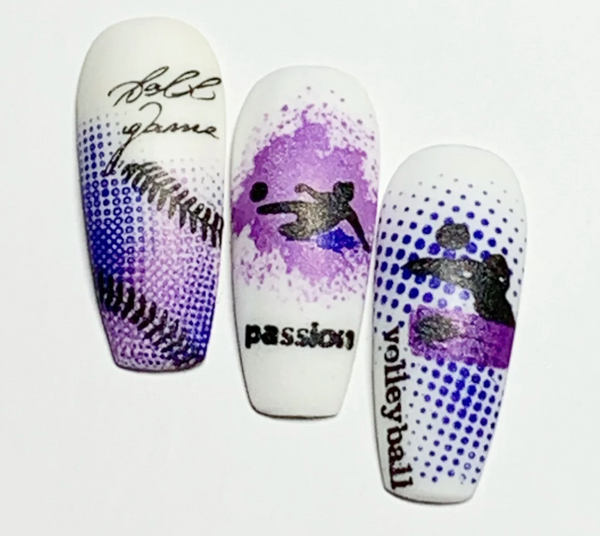 Grunge Series - Sports (CjS-203) - Clear Jelly Stamping Plate