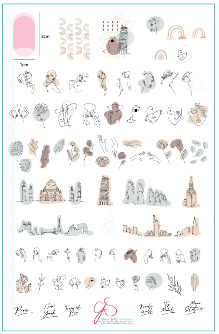 Mod Life Series - The Globe (CjS-118) - Clear Jelly Stamping Plate