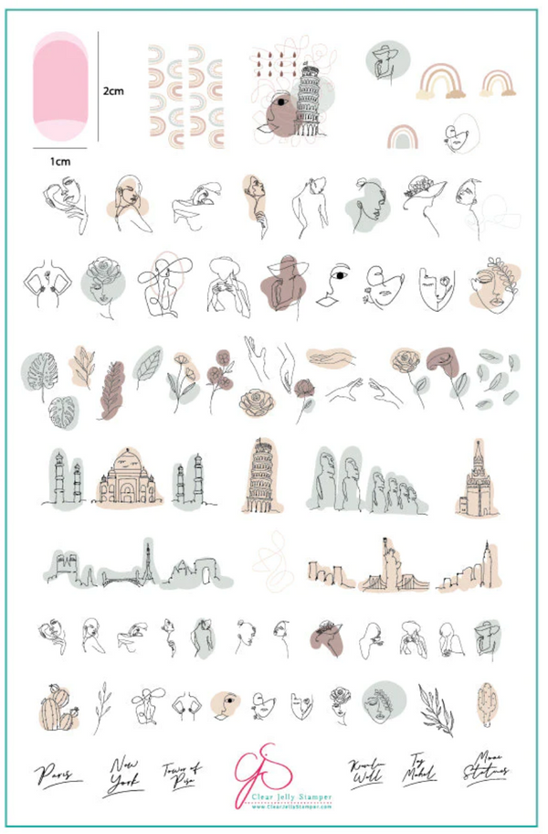 Mod Life Series - The Globe (CjS-118) - Clear Jelly Stamping Plate