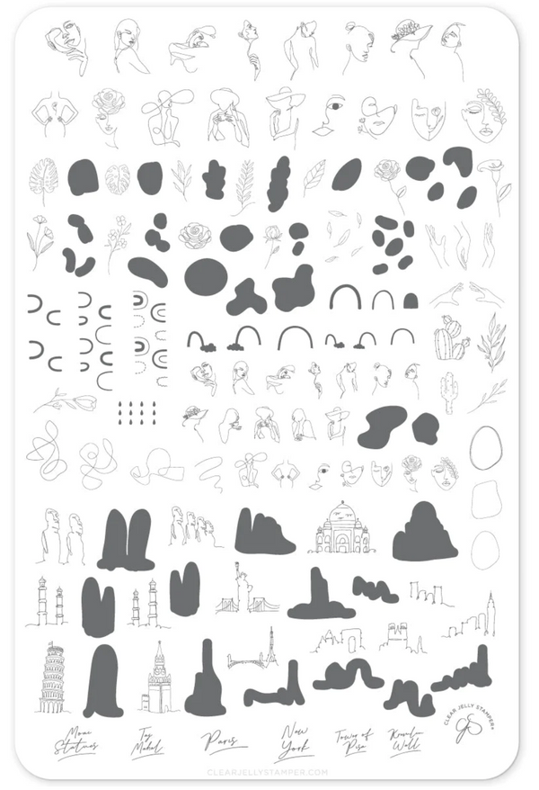 Mod Life Series - The Globe (CjS-118) - Clear Jelly Stamping Plate