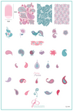 Paisley Princess (CjS-99) - Clear Jelly Stamping Plate