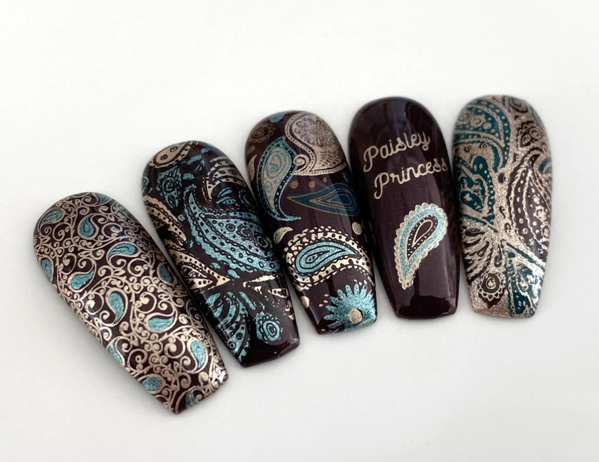 Paisley Princess (CjS-99) - Clear Jelly Stamping Plate