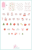Piggy Christmas (CjS C-50)  - Clear Jelly Stamping Plate