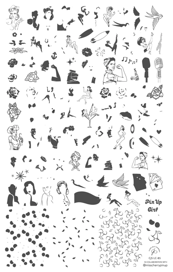 Pin-Up (CjSLC-85) - Clear Jelly Stamping Plate