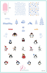 Playful Penguins (CjSC-61) - Clear Jelly Stamping Plate