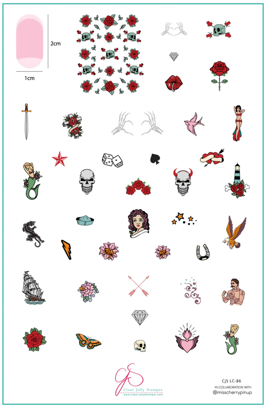 Tattoo (CjSLC-86) - Clear Jelly Stamping Plate Main image