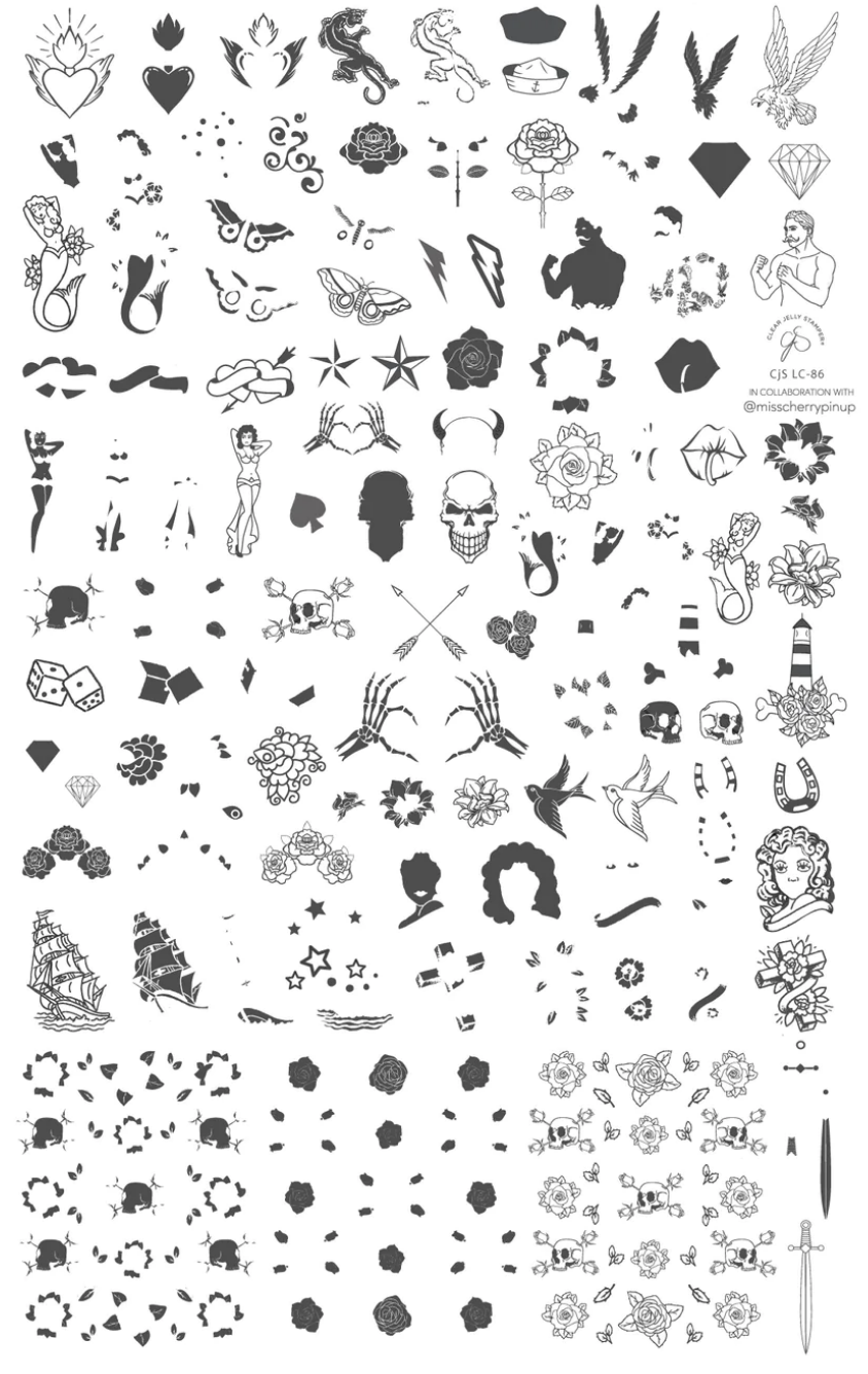 Tattoo (CjSLC-86) - Clear Jelly Stamping Plate Secondary image