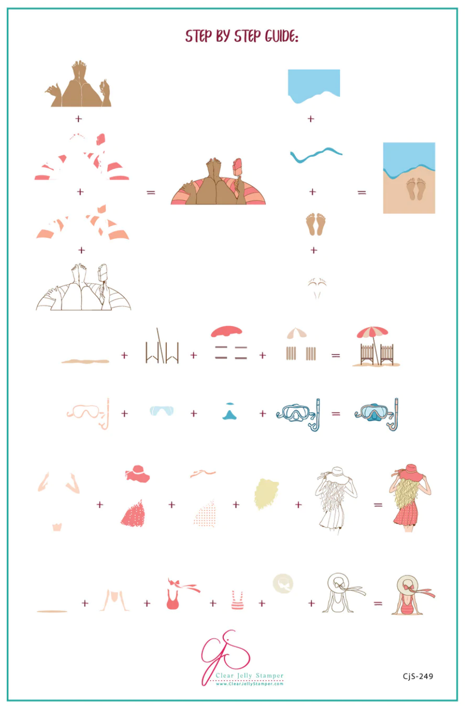 This Way to the Beach (CjS-249) - Clear Jelly Stamping Plate Secondary image