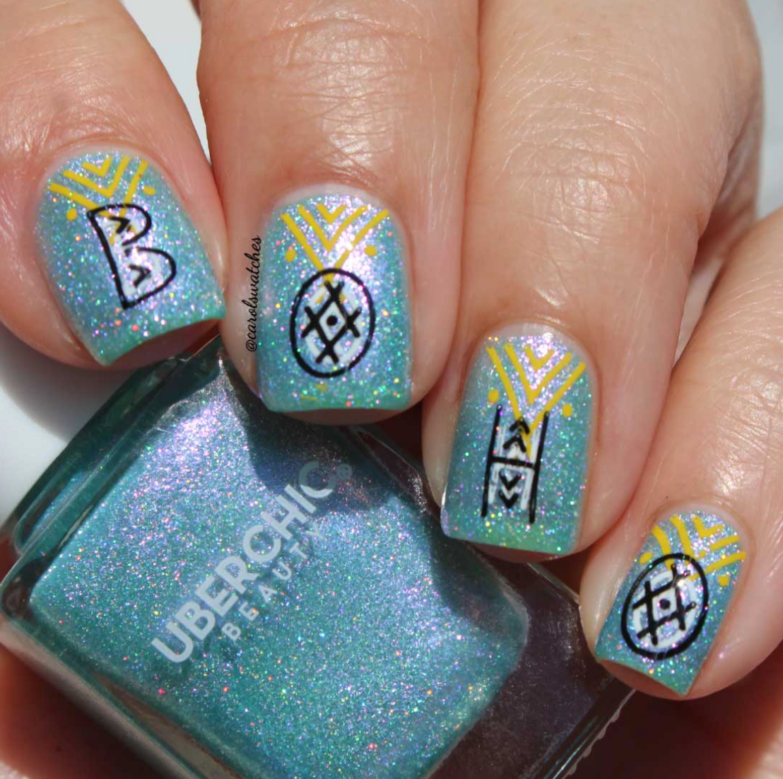 Boho Chic Alphabet - Uber Chic Mini Stamping Plate Secondary image