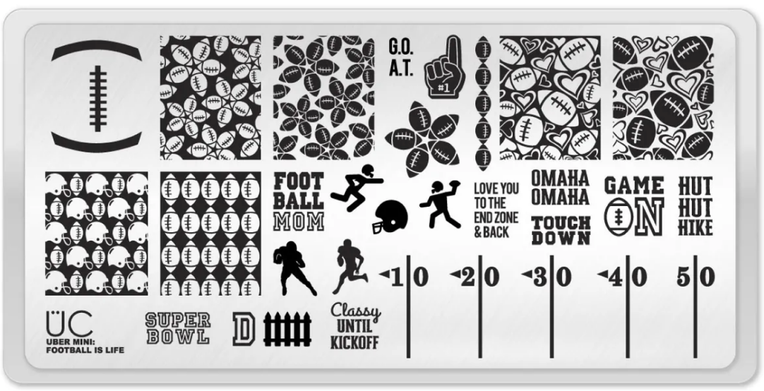 Football is Life - Uber Chic Mini Stamping Plate Main image