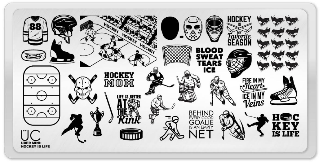 Hockey is Life - Uber Chic Mini Stamping Plate Main image
