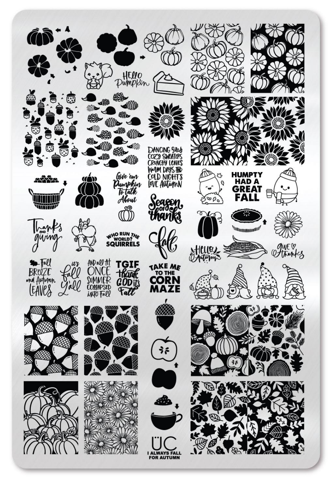 I Always Fall For Autumn - Uber Chic Stamping Plate Main image