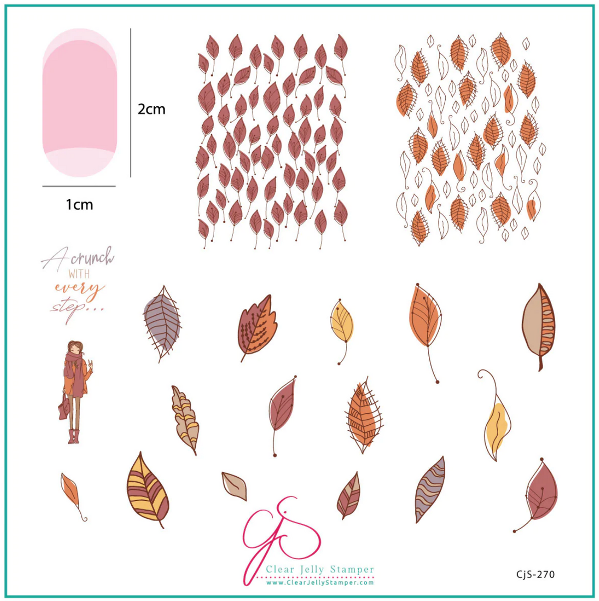 A Crunch With Every Step (CjS-270) -  CJS Medium Stamping Plate Main image