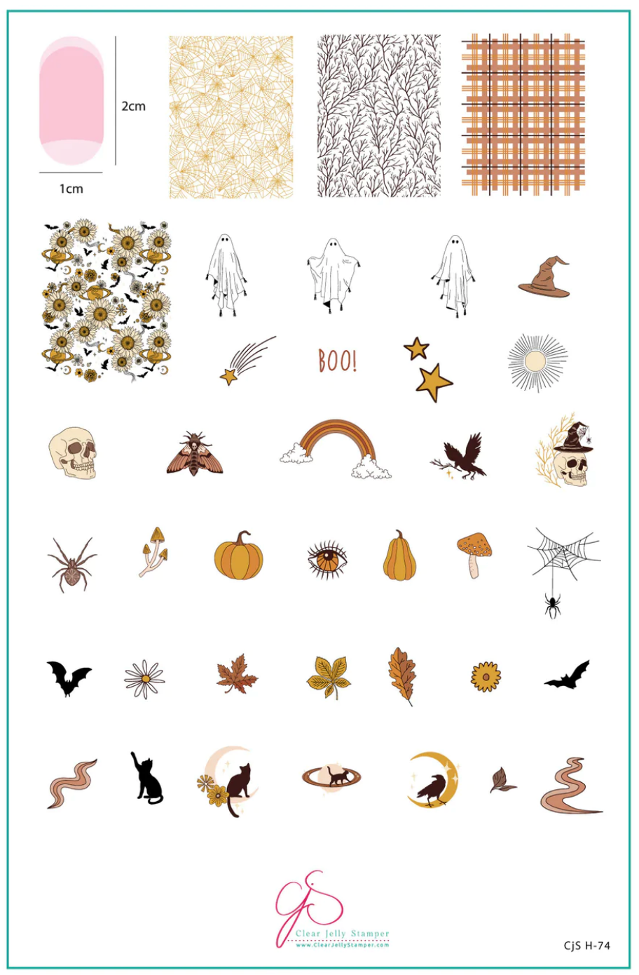 Boho Halloween (CjSH-74) -  CJS Stamping Plate Main image