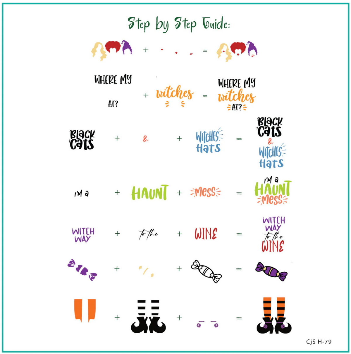 Boo Crew (CjS-H-79) -  CJS Medium Stamping Plate