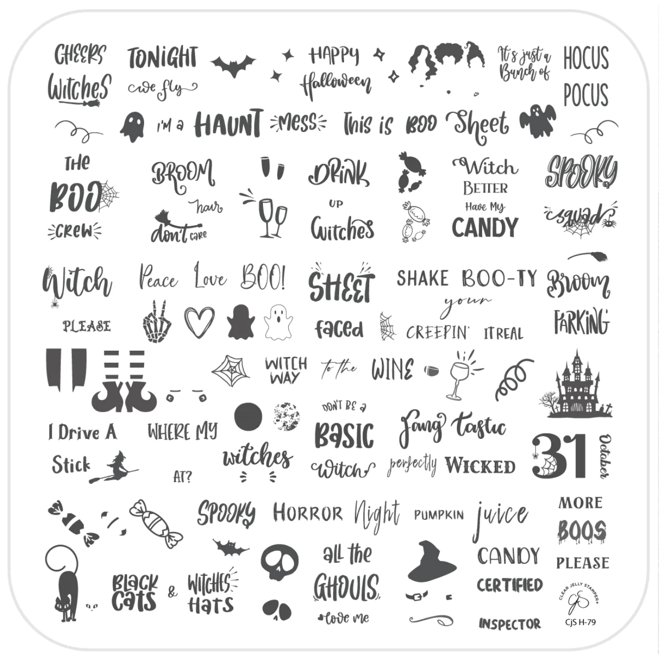 Boo Crew (CjS-H-79) -  CJS Medium Stamping Plate Secondary image