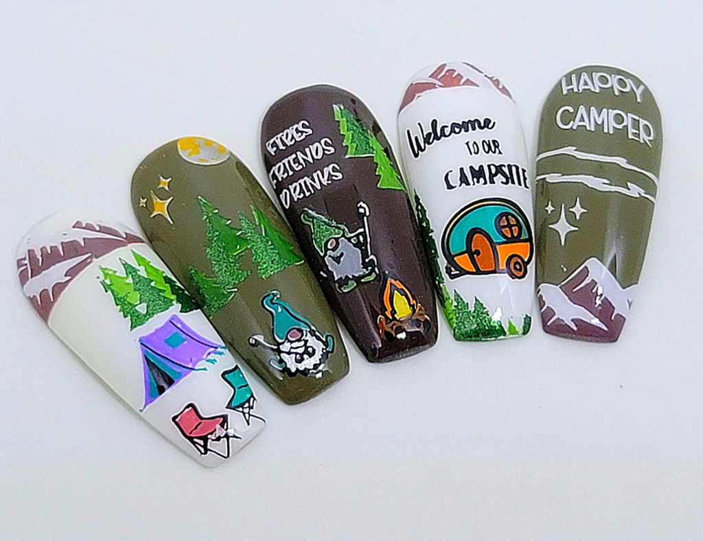 Camping with my Gnomies (CjS-265) -  CJS Medium Stamping Plate