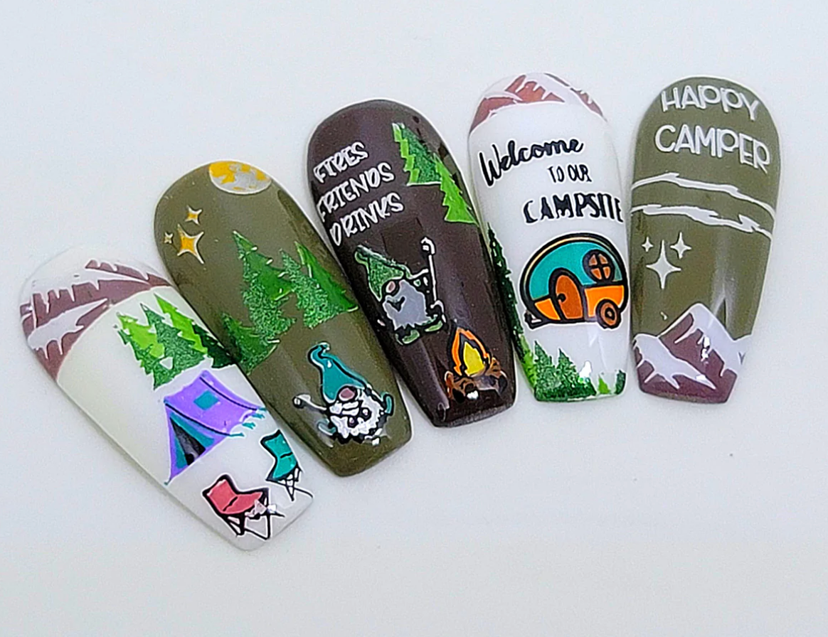 Camping with my Gnomies (CjS-265) -  CJS Medium Stamping Plate