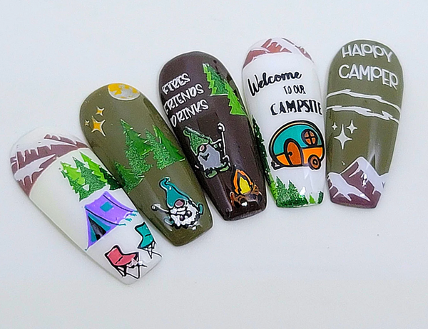 Camping with my Gnomies (CjS-265) -  CJS Medium Stamping Plate