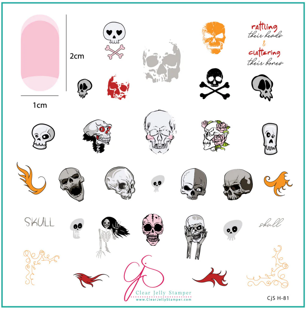 Clattering Bones (CjS-H-81) -  CJS Medium Stamping Plate Main image