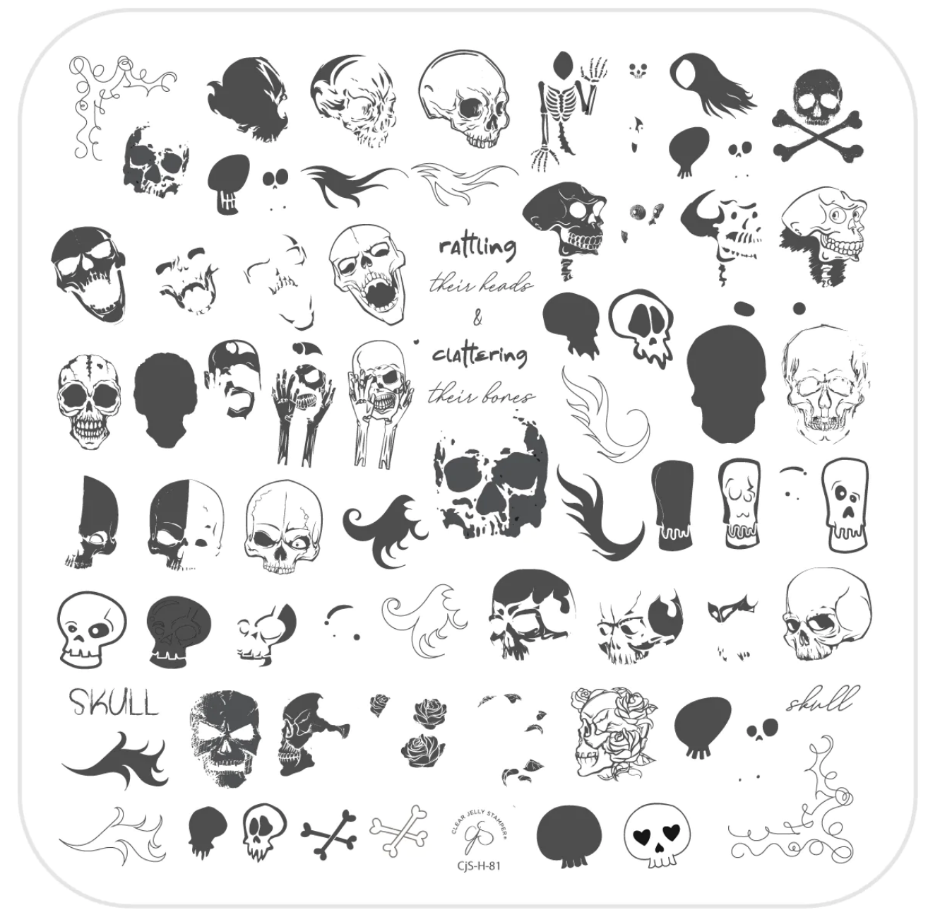 Clattering Bones (CjS-H-81) -  CJS Medium Stamping Plate Secondary image