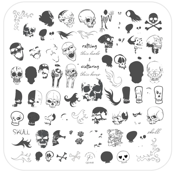 Clattering Bones (CjS-H-81) -  CJS Medium Stamping Plate