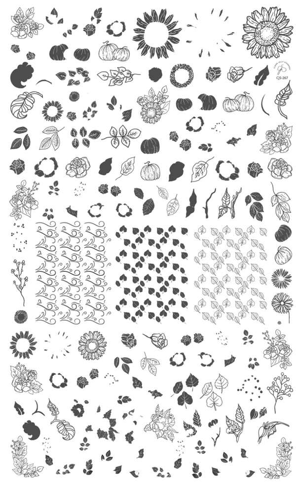 Harvest Bouquet (CjS-267) -  CJS Stamping Plate