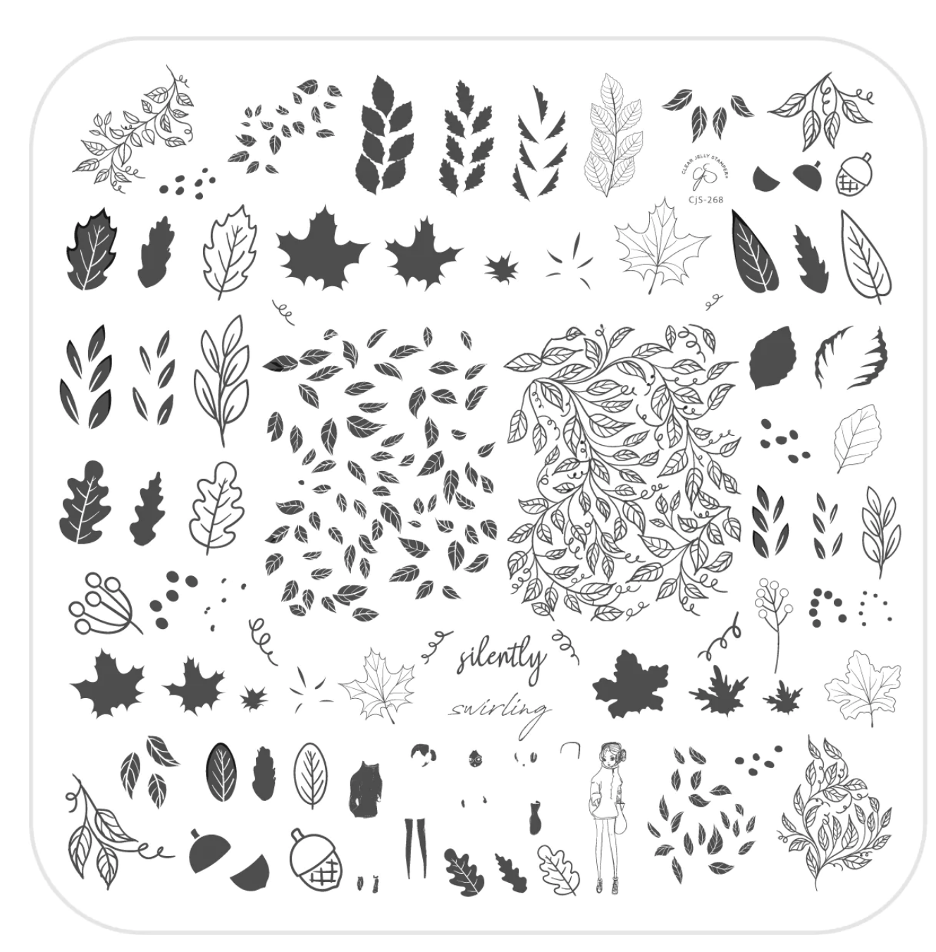 Silently Swirling (CjS-268) -  CJS Medium Stamping Plate Secondary image