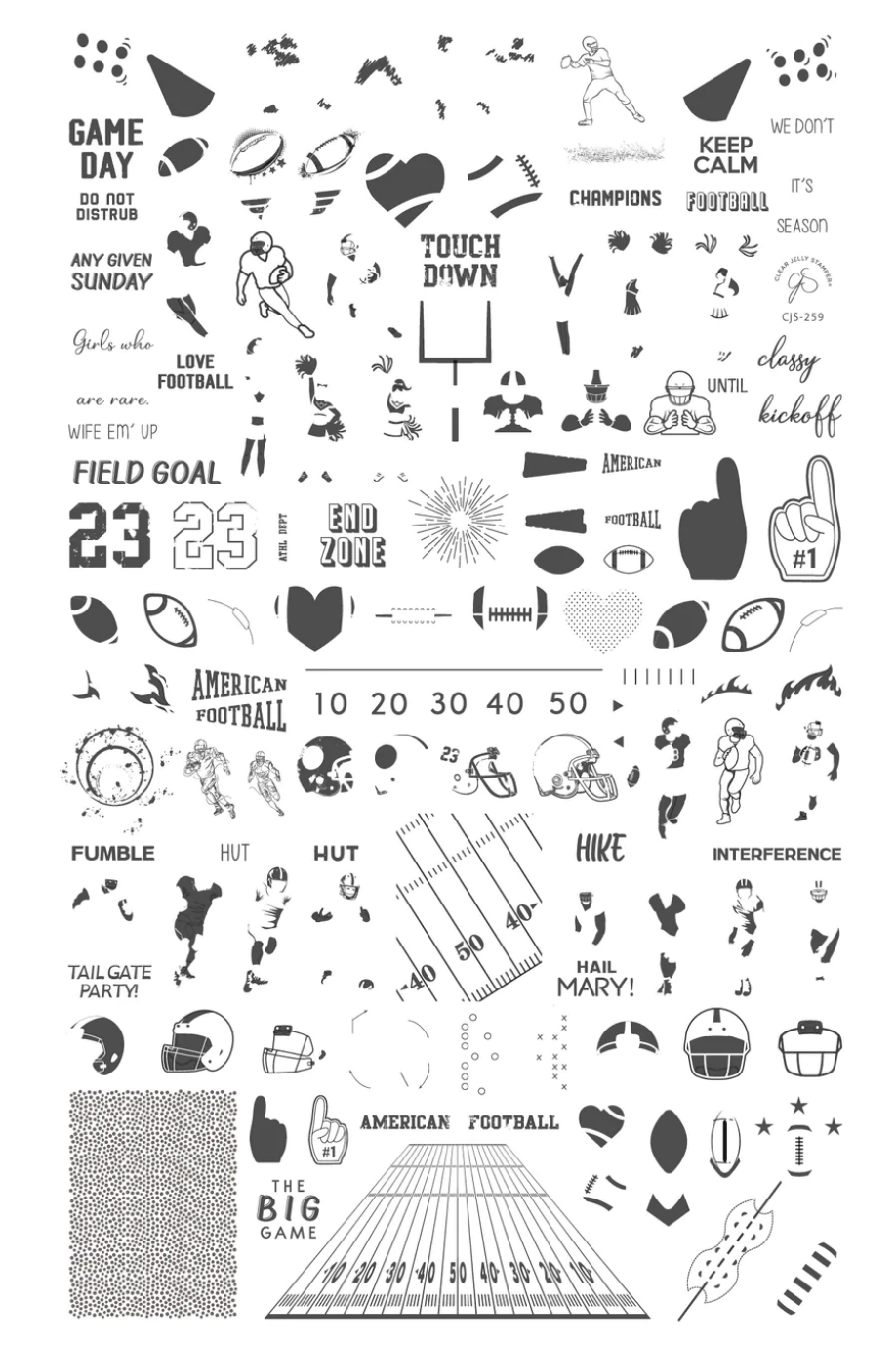 The Big Game (CjS-259) -  CJS Stamping Plate