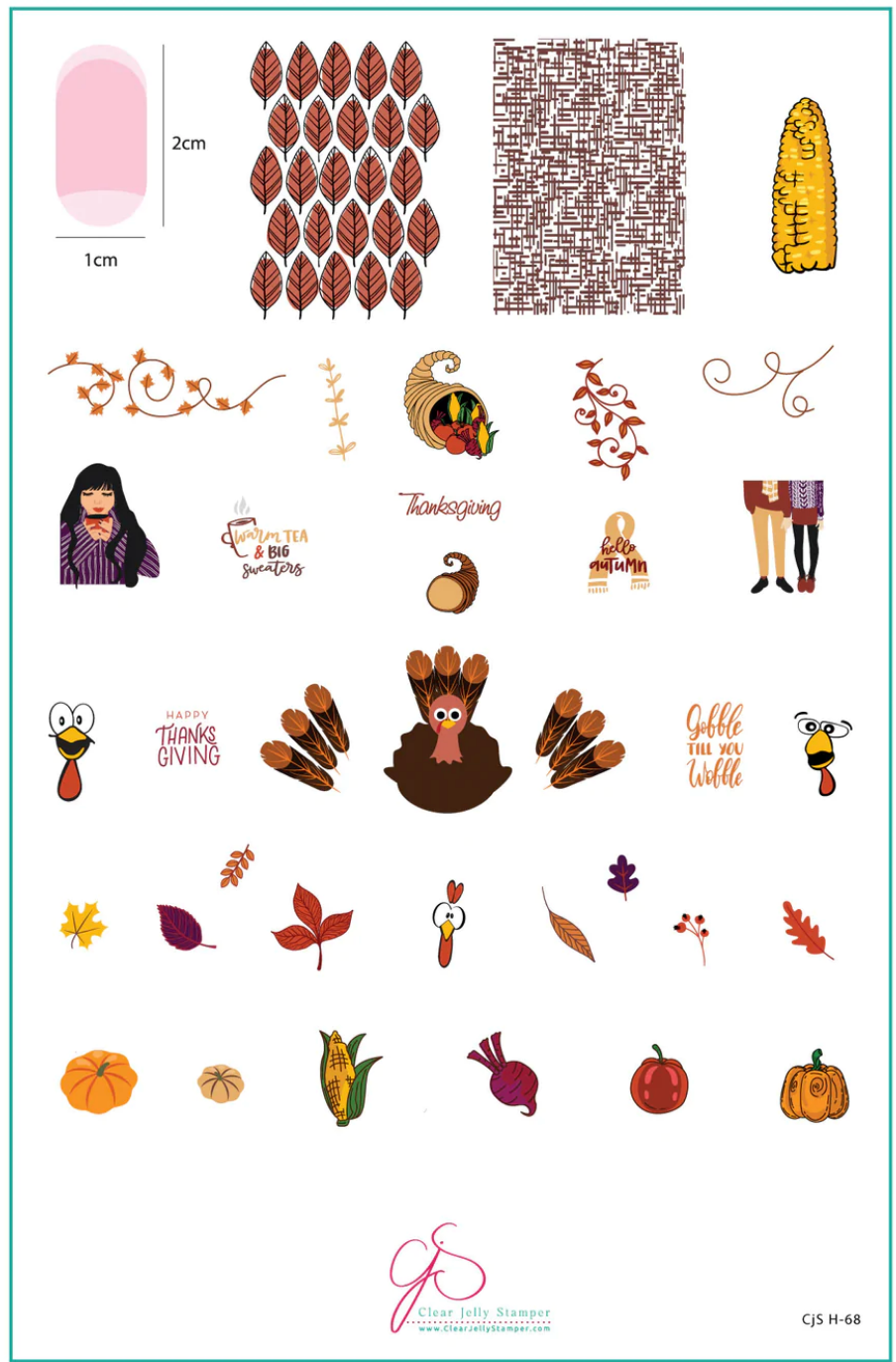 Gobble Till You Wobble (CjS-H-68) -  CJS Stamping Plate Main image