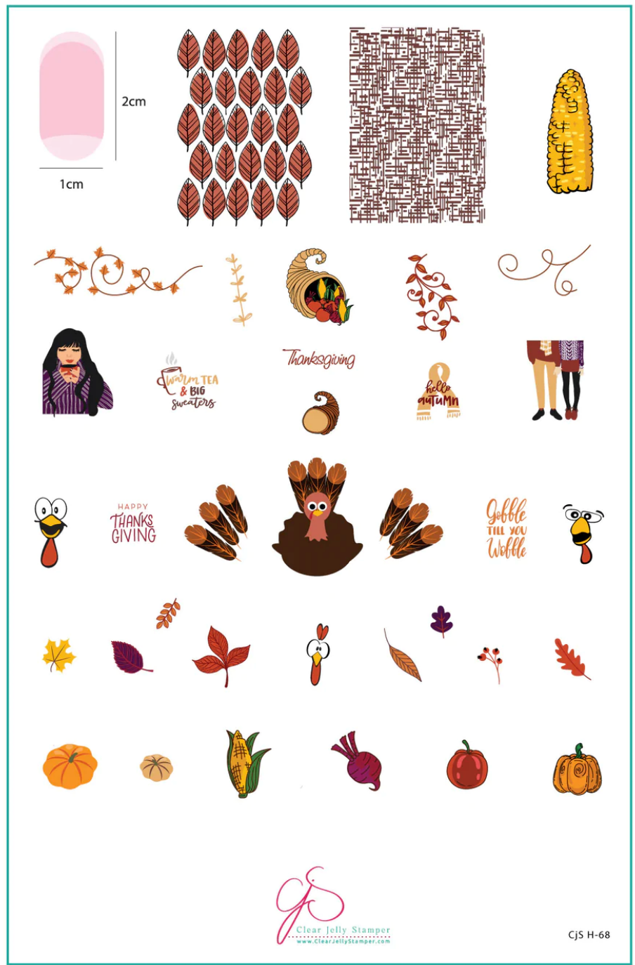 Gobble Till You Wobble (CjS-H-68) -  CJS Stamping Plate