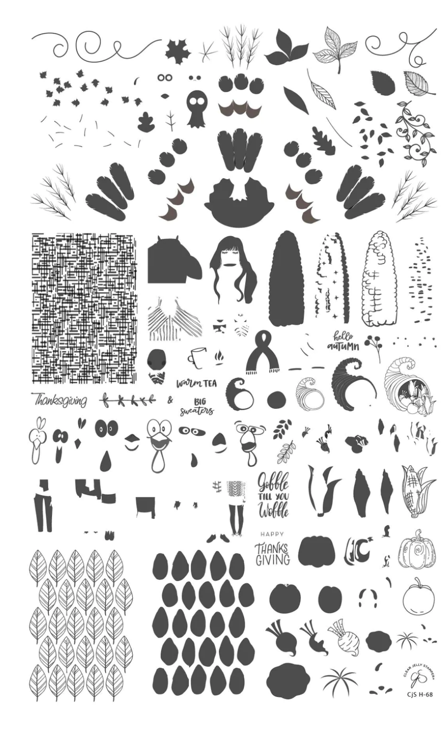 Gobble Till You Wobble (CjS-H-68) -  CJS Stamping Plate