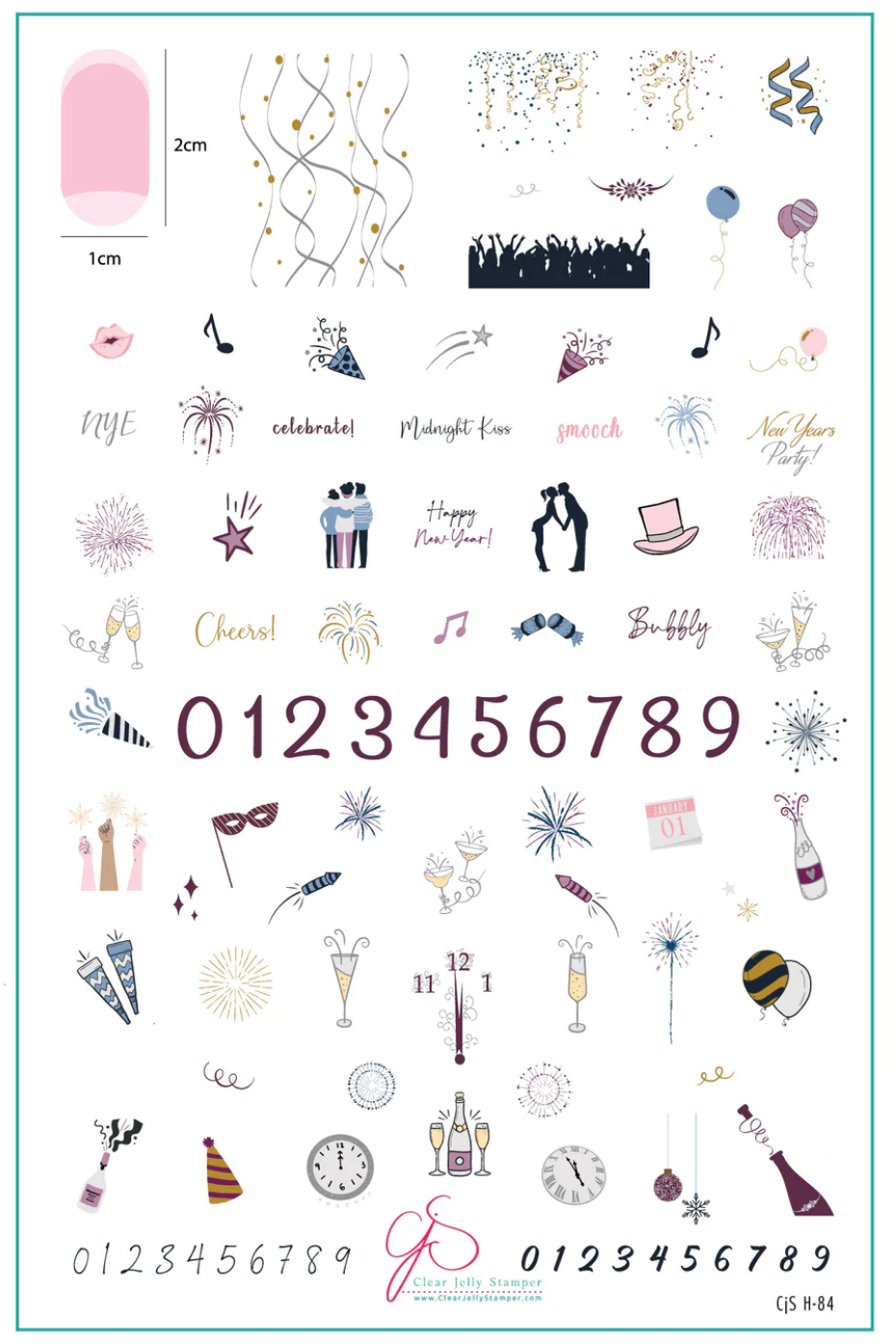 New Year, New You! (CjSH-84) - Clear Jelly Stamping Plate Main image