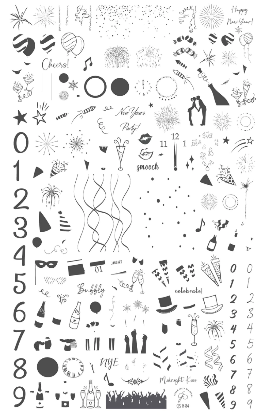 New Year, New You! (CjSH-84) - Clear Jelly Stamping Plate Secondary image