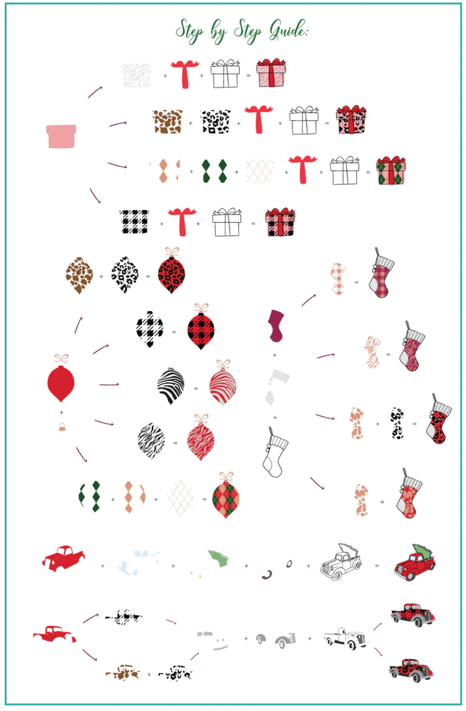 Patterned Holidays 2.0 (CjSC-74)  - Clear Jelly Stamping Plate Secondary image