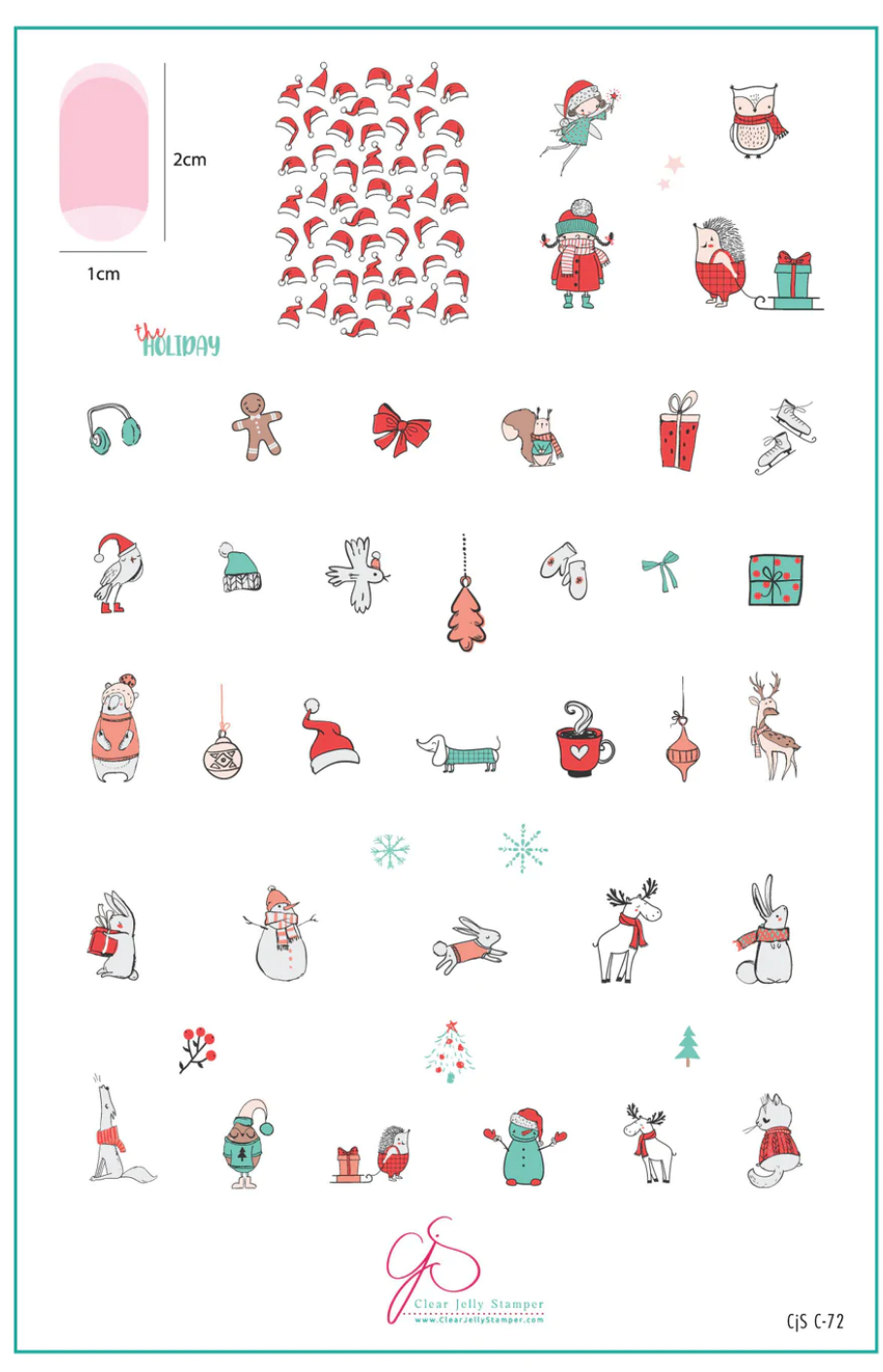 The Holiday (CjSC-72)  - Clear Jelly Stamping Plate Main image