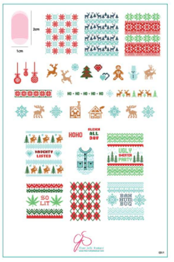 Ugly Sweater Party (CjSC-71)  - Clear Jelly Stamping Plate Main image