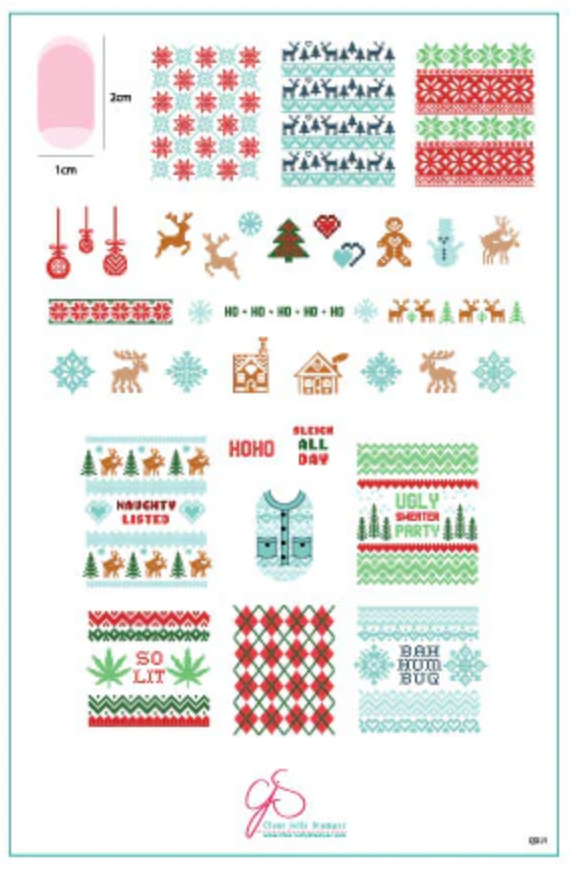 Ugly Sweater Party (CjSC-71)  - Clear Jelly Stamping Plate