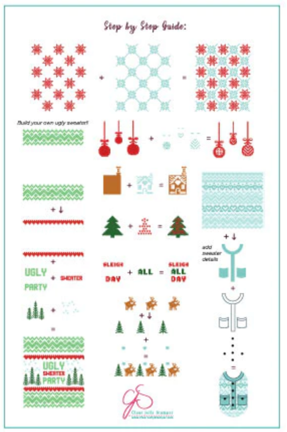Ugly Sweater Party (CjSC-71)  - Clear Jelly Stamping Plate Secondary image