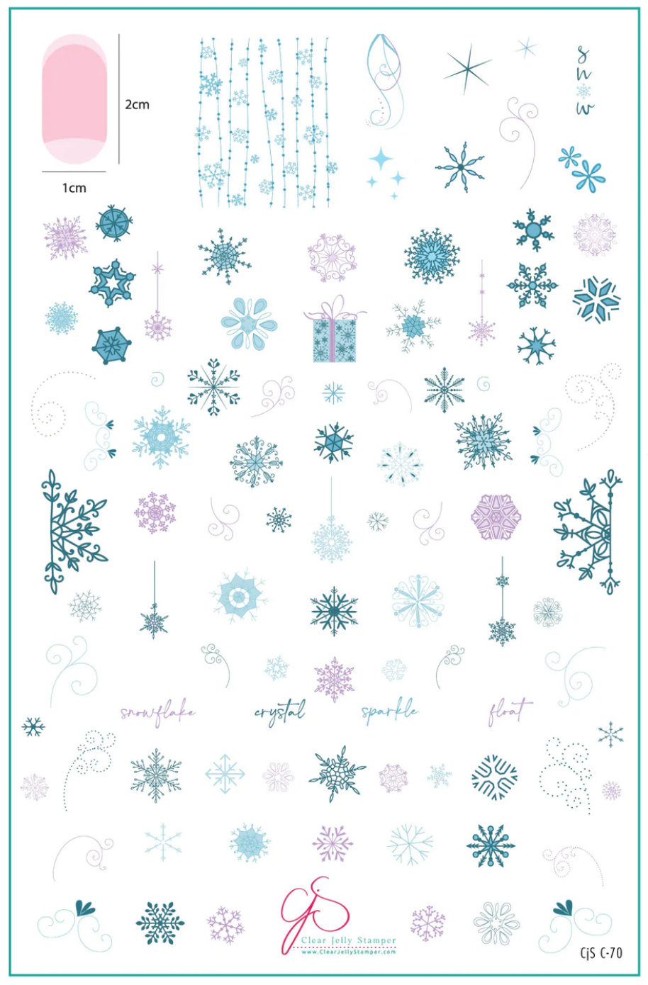 Swirling On Ice (CjSC-70)  - Clear Jelly Stamping Plate Main image