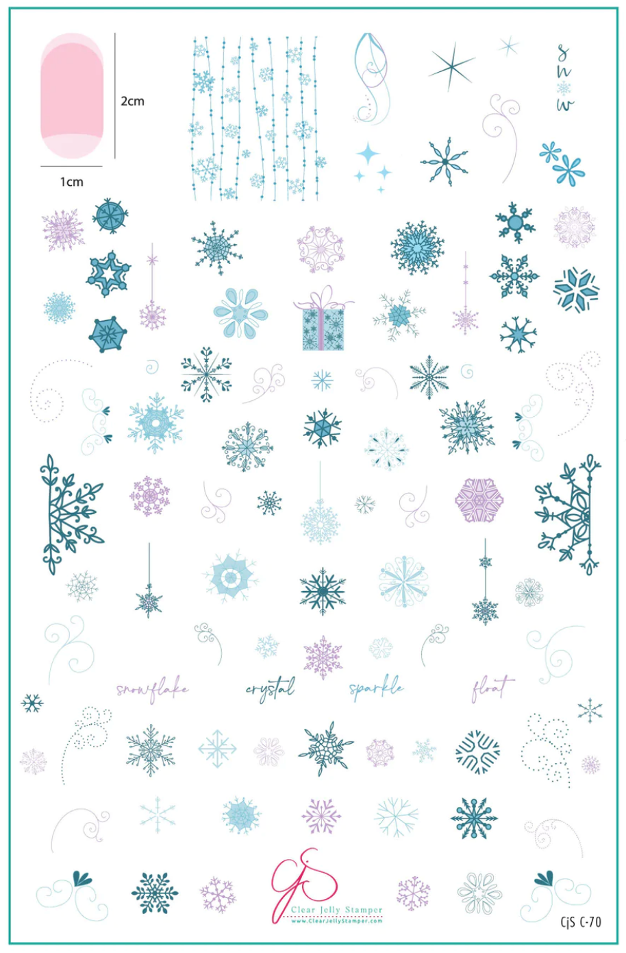 Swirling On Ice (CjSC-70)  - Clear Jelly Stamping Plate