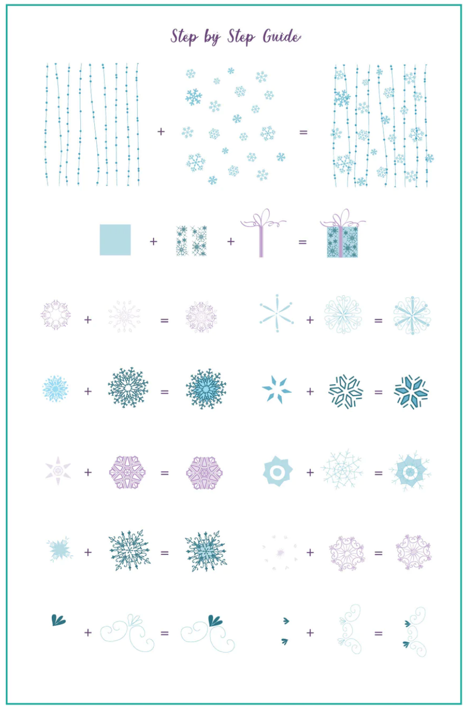 Swirling On Ice (CjSC-70)  - Clear Jelly Stamping Plate Secondary image